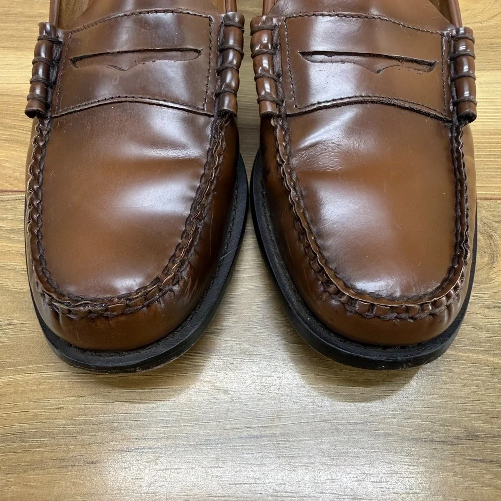 Weejuns GH Bass Larson Penny Loafers Mens 9.5 D Whiskey Business Casual Moc Toe